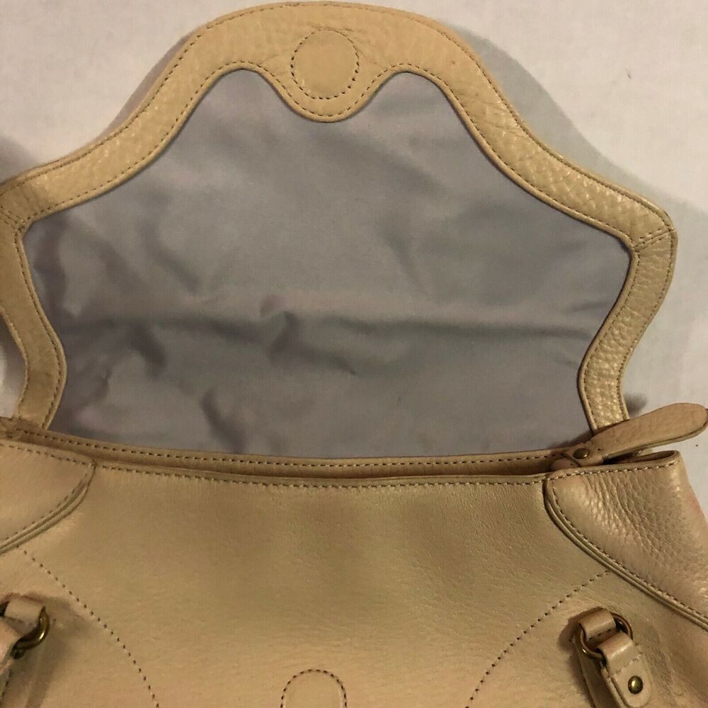 Cole Haan Village H05 Satchel Handbag Beige Pebble Leather NWOT - Picture 7 of 9